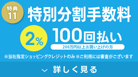 特別分割手数料 100回払いでも2%